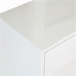 Pemberly Row Modern MDF Wood and Glass Mirror in White and Clear