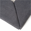 Pemberly Row Queen Veneer & Fabric Bed in Dark Gray/Walnut with Nightstands