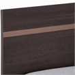 Pemberly Row Modern Eastern King Bed in Walnut with Stainless Steel Accents