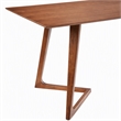 Pemberly Row Rectangular MDF Wood Dining Table in Natural Walnut Finish