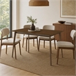 Pemberly Row Modern Walnut Engineered Wood Dining Table Rectangular Shape