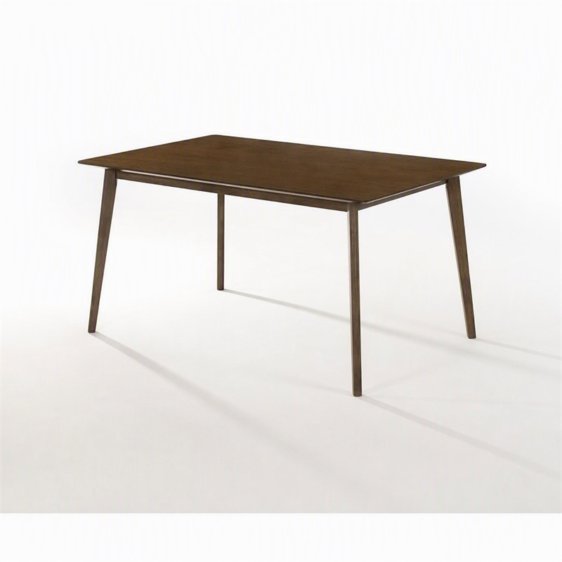 Pemberly Row Modern Walnut Engineered Wood Dining Table Rectangular Shape
