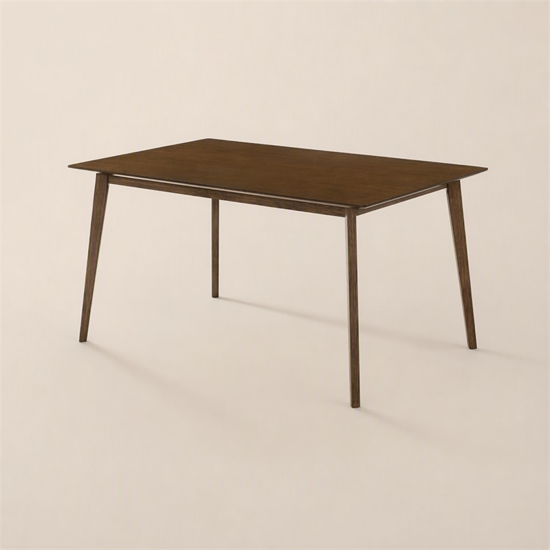Pemberly Row Modern Walnut Engineered Wood Dining Table Rectangular Shape