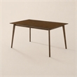 Pemberly Row Modern Walnut Engineered Wood Dining Table Rectangular Shape