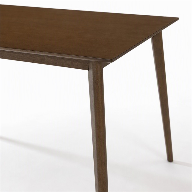 Pemberly Row Modern Walnut Engineered Wood Dining Table Rectangular Shape