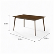 Pemberly Row Modern Walnut Engineered Wood Dining Table Rectangular Shape