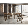 Pemberly Row Modern Walnut Engineered Wood Dining Table Rectangular Shape