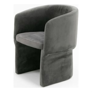 Pemberly Row 19&quot Upholstered Dining Chair in Gray Velvet