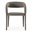 Pemberly Row Faerron Modern Upholstered Dining Chair in Gray Leatherette