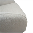 Pemberly Row Modern Cream Fabric Swivel Chair with Low-Slung Back