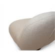 Pemberly Row Modern Cream Fabric Swivel Chair with Low-Slung Back