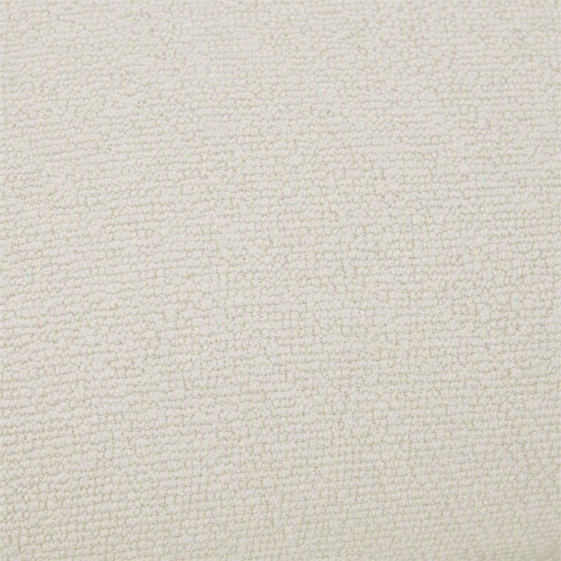 Pemberly Row Modern Cream Fabric Swivel Chair with Low-Slung Back