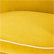 Pemberly Row Mid-Century Yellow Upholstered Metal Dining Chair