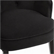 Pemberly Row Modern Black Velvet Dining Chair with Gold Accent Legs