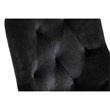 Pemberly Row Modern Black Velvet Dining Chair with Gold Accent Legs