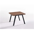 Pemberly Row Minimalist Mid-Century Wood End Table in Walnut & Black
