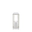 Pemberly Row Modern Stainless Steel & Gray Glass Console Table in Silver