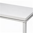 Pemberly Row Modern Stainless Steel & Gray Glass Console Table in Silver