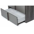 Pemberly Row 5-Drawer Modern MDF Wood Chest in Elm & Matte Gray