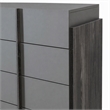 Pemberly Row 5-Drawer Modern MDF Wood Chest in Elm & Matte Gray