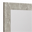 Pemberly Row Rectangle Faux Marble Glass Mirror in Gray 39