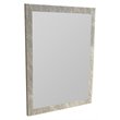 Pemberly Row Rectangle Faux Marble Glass Mirror in Gray 39