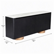 Pemberly Row Modern Buffet with Ceramic Top & Veneer in Black & White