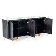 Pemberly Row Modern Buffet with Ceramic Top & Veneer in Black & White