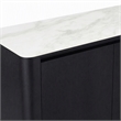 Pemberly Row Modern Buffet with Ceramic Top & Veneer in Black & White