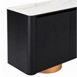 Pemberly Row Modern Buffet with Ceramic Top & Veneer in Black & White