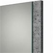 Pemberly Row Modern Rectangular Mirror with Stucco in Gray Finish
