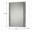 Pemberly Row Modern Rectangular Mirror with Stucco in Gray Finish