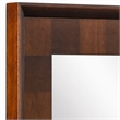 Pemberly Row Rectangular Wood and Glass Mirror in Dark Mango Finish