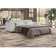 Pemberly Row Adjustable Leather & Fabric Sofa Bed in Gray