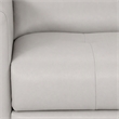 Pemberly Row Adjustable Leather & Fabric Sofa Bed in Gray