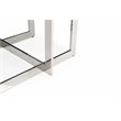 Pemberly Row Square Dining Table with Glass Top and Steel Base for 8 Seats