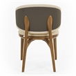 Pemberly Row Chance Contemporary Dining Chair in Cream Faux Leather