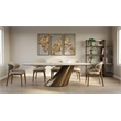 Pemberly Row Chance Contemporary Dining Chair in Cream Faux Leather