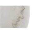 Pemberly Row Marble End Table with Gold Stainless Steel Base in White