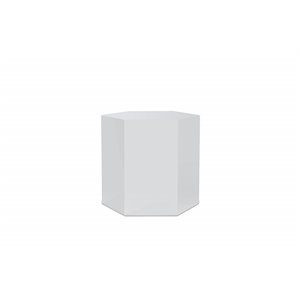 Pemberly Row Hexagonal MDF Veneer End Table in Light Grey