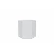 Pemberly Row Hexagonal MDF Veneer End Table in Light Grey
