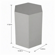 Pemberly Row Hexagonal MDF Veneer End Table in Light Grey