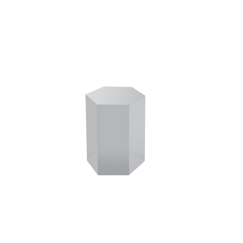 Pemberly Row Hexagonal MDF Veneer End Table in Light Grey