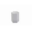Pemberly Row Hexagonal MDF Veneer End Table in Light Grey