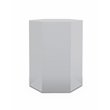 Pemberly Row Hexagonal MDF Veneer End Table in Light Grey