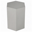 Pemberly Row Hexagonal MDF Veneer End Table in Light Grey