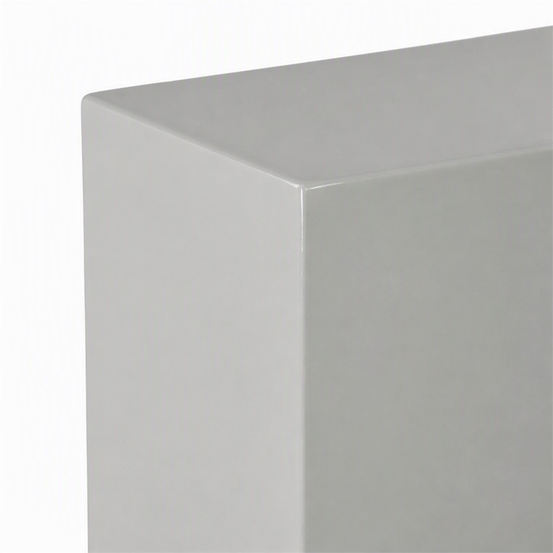 Pemberly Row Hexagonal MDF Veneer End Table in Light Grey
