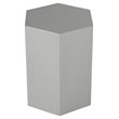 Pemberly Row Hexagonal MDF Veneer End Table in Light Grey