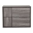 Pemberly Row 2-Drawer MDF Wood Nightstand in Matte Elm Gray