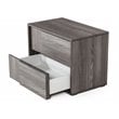 Pemberly Row 2-Drawer MDF Wood Nightstand in Matte Elm Gray